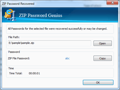 recover ZIP password