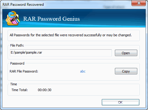 Recupera la password Rar