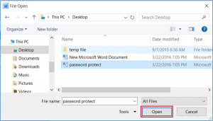 edit protected word document without password
