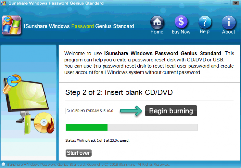 how to use isunshare windows 7 password genius