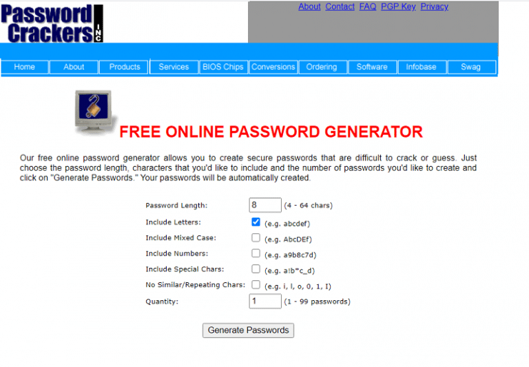 automatic password generator